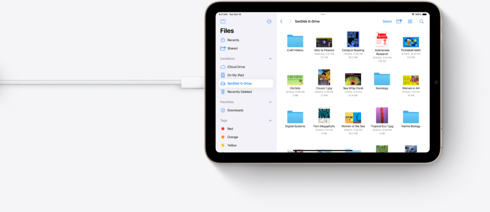 iPad mini 7的USB-C連接埠速度更快!