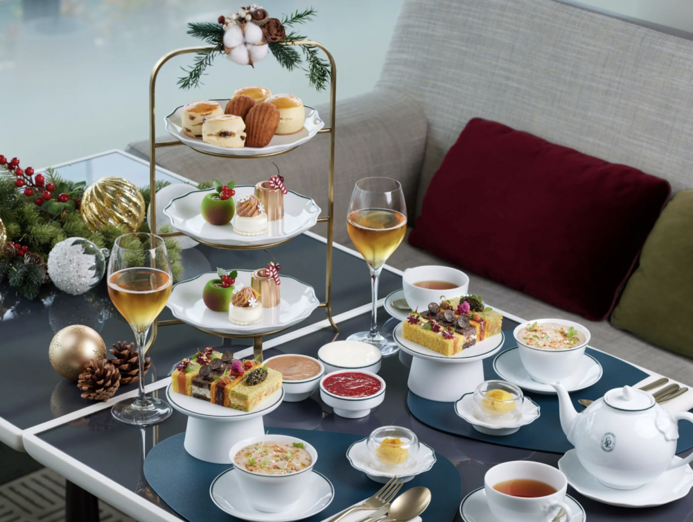 香港麗晶酒店：節日下午茶。