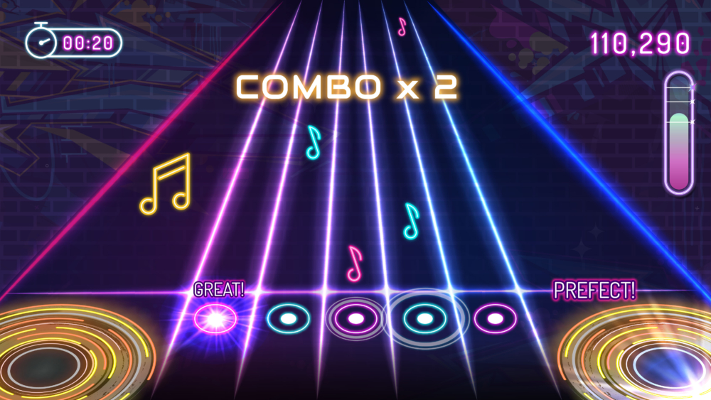 可以進入裝置內挑戰不同難度的音感遊戲。