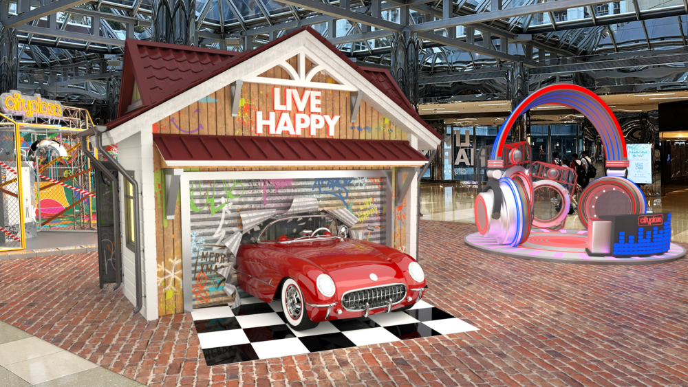 可以拍下跑車從店舖奔馳而出的瞬間。