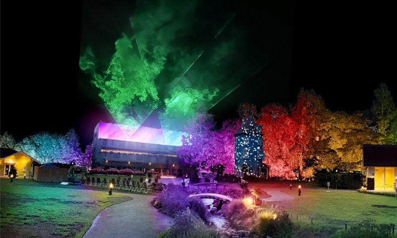 絕美的姆明家極光燈光投影！