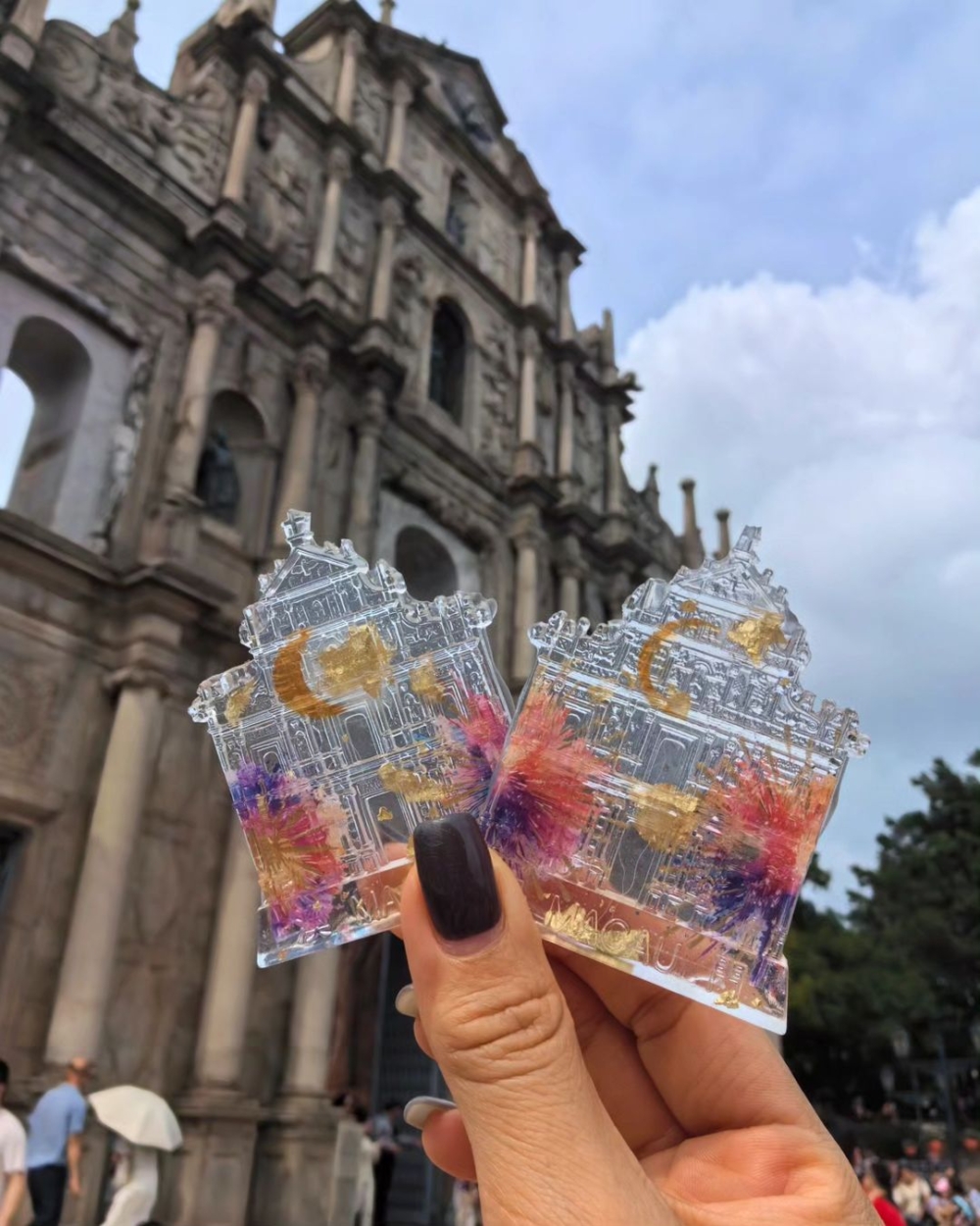 透明光影大三巴冰箱貼超精緻!