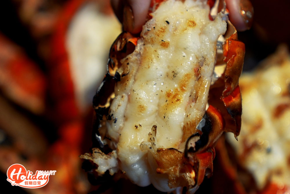 炭烤美國緬因州龍蝦尾。