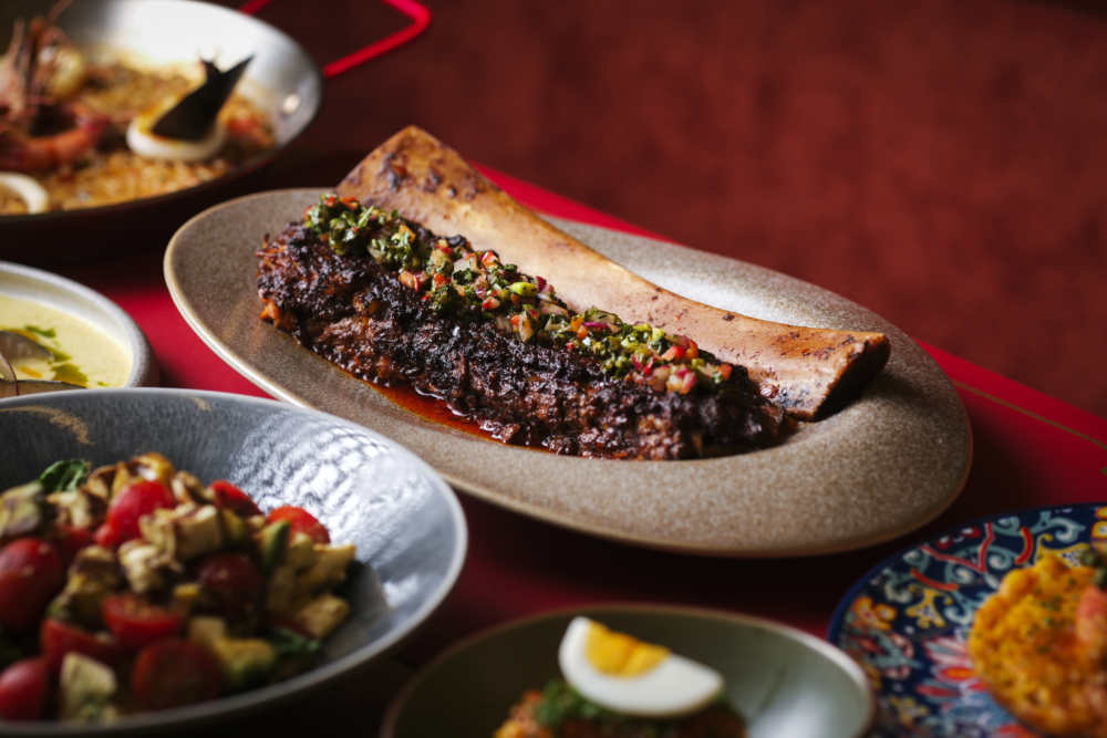 炭燒牛肋配芫荽青醬