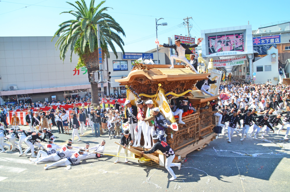 岸和田山車祭(岸和田團子節)。