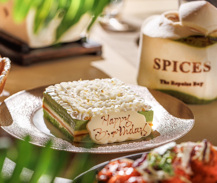 露台餐廳：送生日蛋糕。