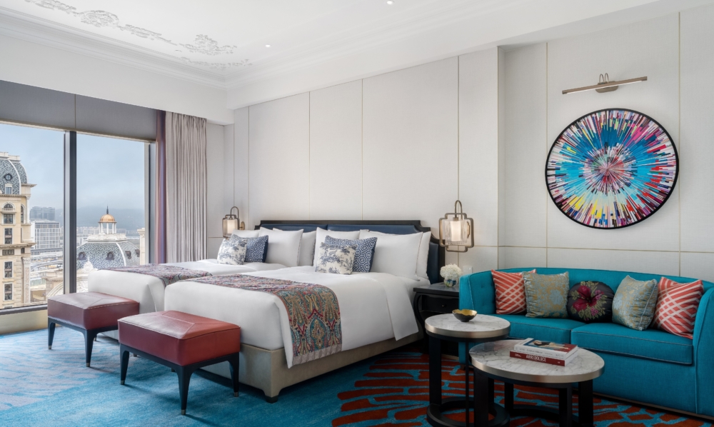 澳門上葡京酒店客房有寬敞嘅住宿空間