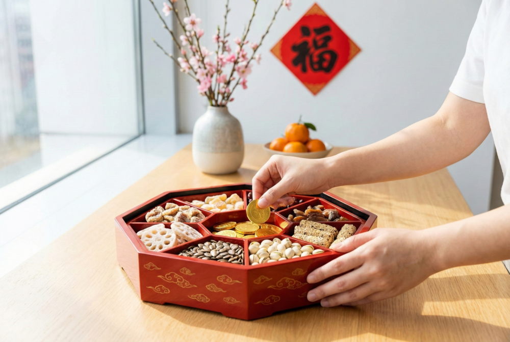 新年全盒2026|全盒寓意/必放全盒食物/挑選禁忌:格數顏色有講究