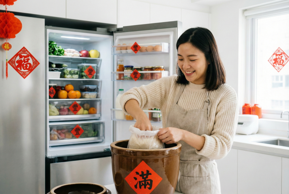 大掃除後米缸與雪櫃應保持裝滿,象徵豐衣足食,避免空置帶來不吉利。