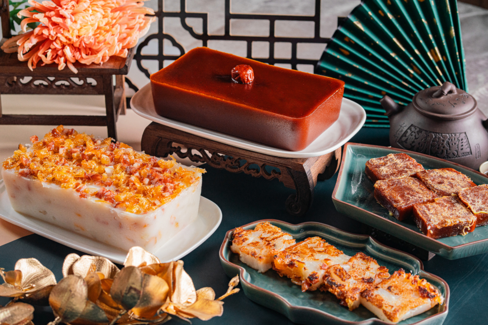 黃金年糕及瑤柱蘿蔔糕。