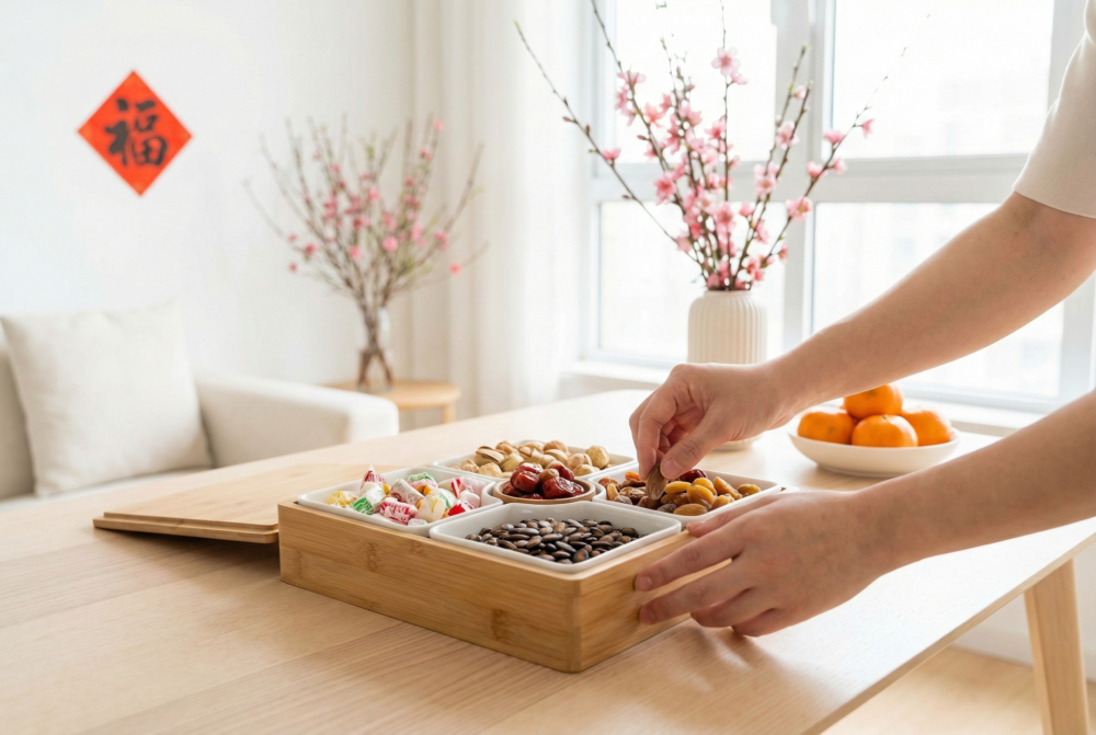 新年全盒2026|全盒寓意/必放全盒食物/挑選禁忌:格數顏色有講究