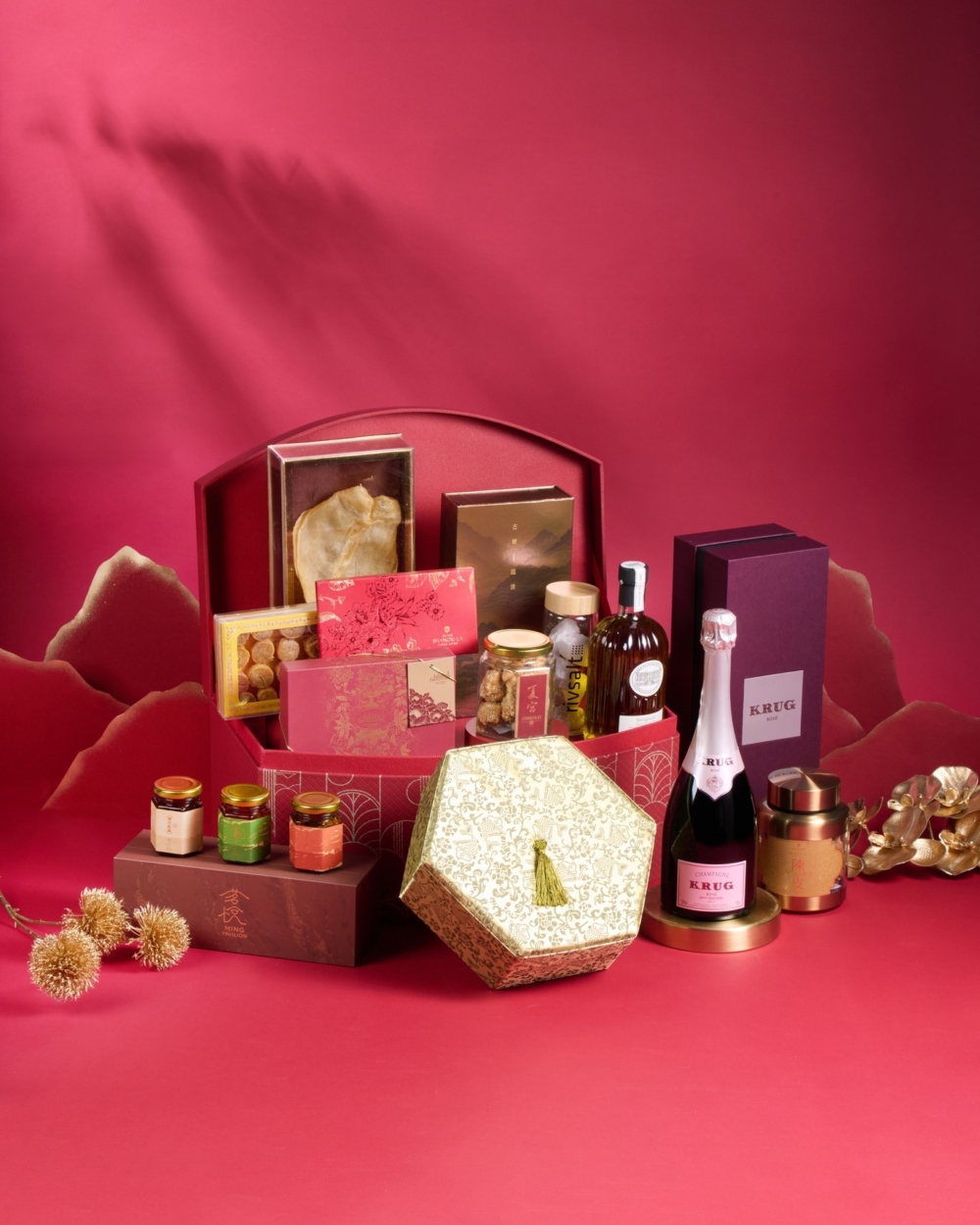 金玉滿堂賀年禮物籃。