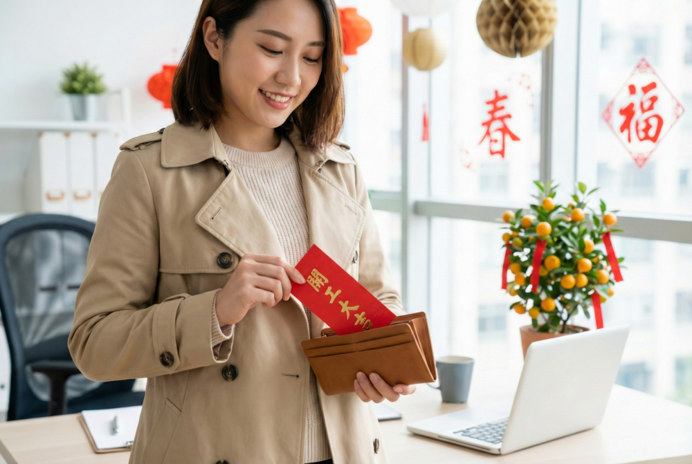 剛收到的開工利是可先放入錢包隨身攜帶，待元宵節後再用，象徵帶著好運開展新一年並累積財運。