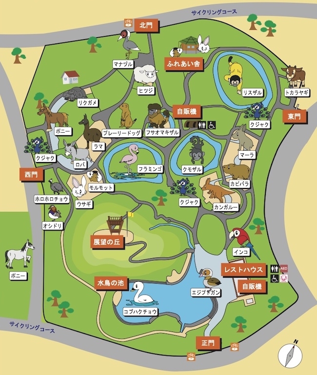 「海之中道海濱公園」的「動物之森」是一個充滿自然氣息的開放式動物園。