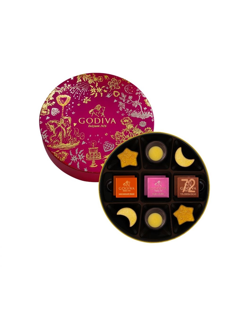 GODIVA 朱古力圓形禮盒 12顆裝。