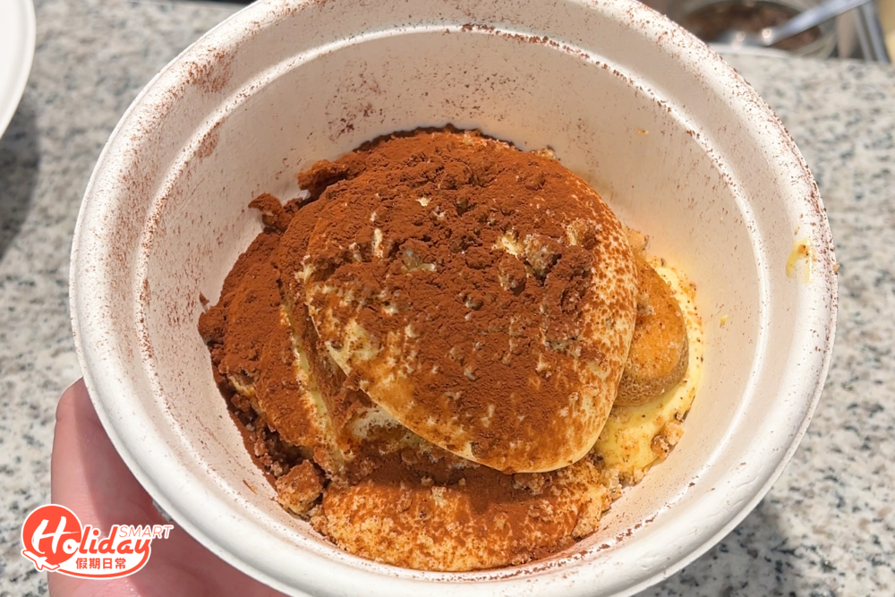 最後吃食意大利菜又怎點少得Tiramisu作結，酒味不會太突出，再加入咖啡脆脆，口感更上一層樓。