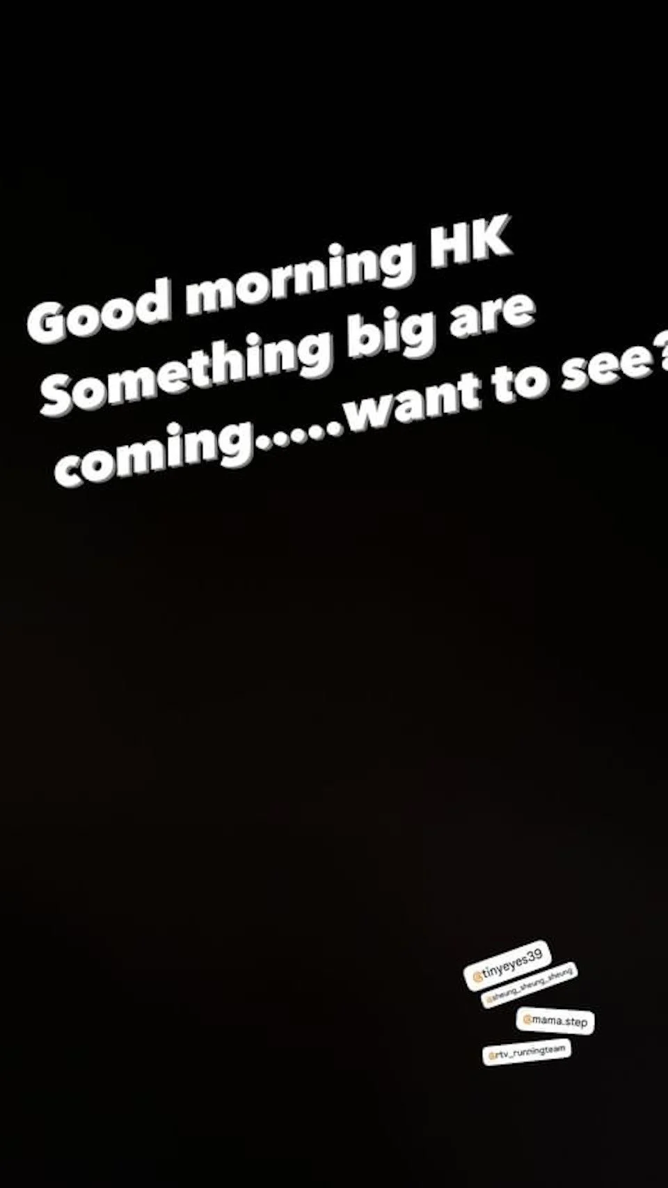 去年余思敏突然在IG發帖文預告「Something big are coming…」