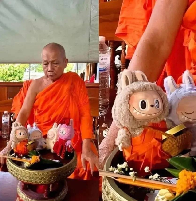 在泰國有師傅以 Labubu 請神入像