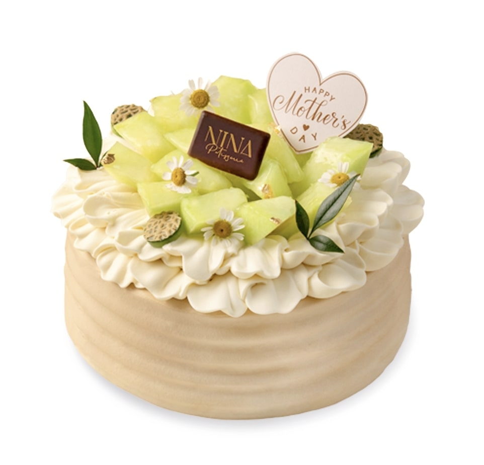 荃灣西如心酒店Nina Boutique推出蜜瓜茉莉花茶麻糬戚風蛋糕。