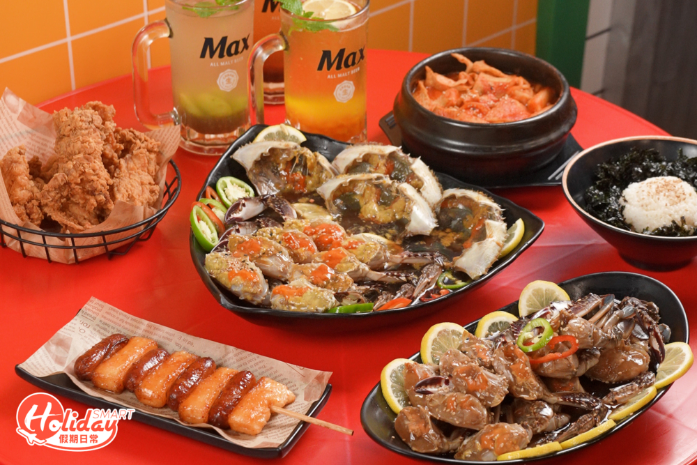 銅鑼灣有間韓國餐廳為慶祝10週年，推出限時醬油蟹放題優惠，$298起任食爆膏醬油蟹、炸雞及年糕等。