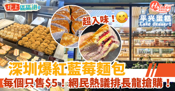 【深圳美食】爆紅藍莓麵包$5/個！網民洗版大讚＋全城排長龍搶購