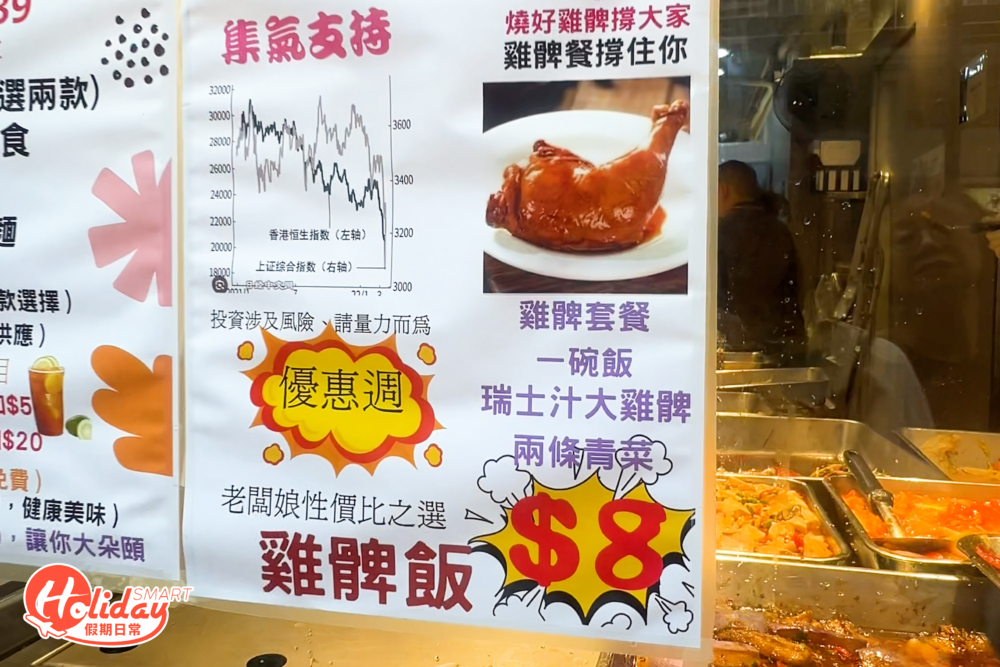 原本是因為港股受美國「對等關稅」影響,表現波動,於是就想出這個「股災」優惠,讓大家買到價廉物美的食物。