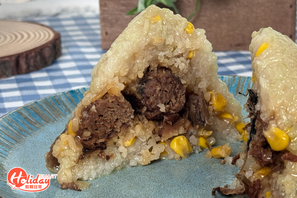 素粽內有素肉丸