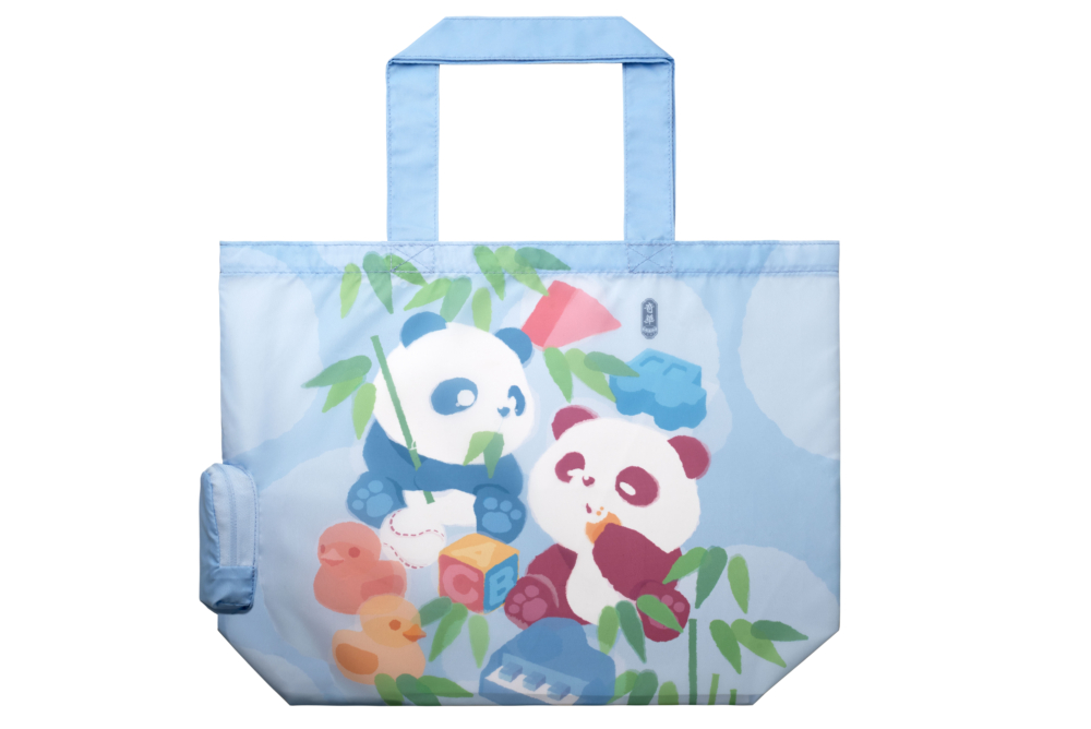 粉藍可愛熊貓環保袋！