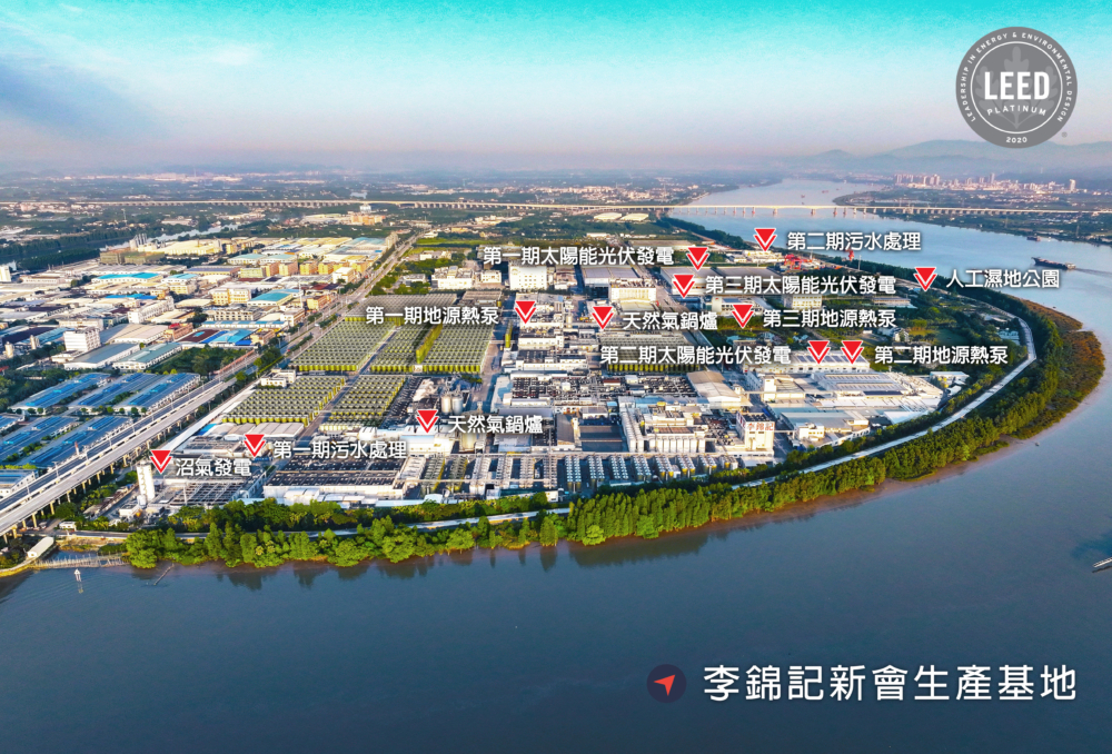 李錦記新會生產基地綠色設施分布圖