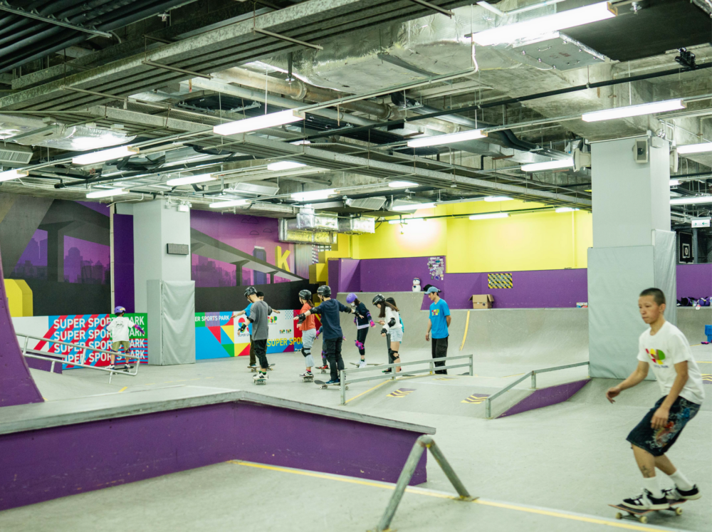 SSP場內特別闢出一片滑板場地，讓滑板愛好者大顯身手