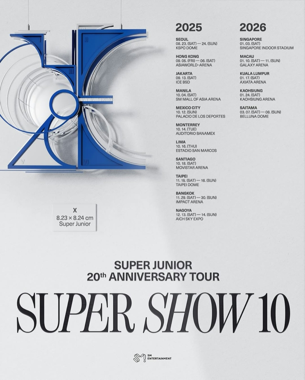 香港演唱會時間表2025｜SUPER JUNIOR 20th ANNIVERSARY TOUR SUPER SHOW 10 in HONG KONG。
