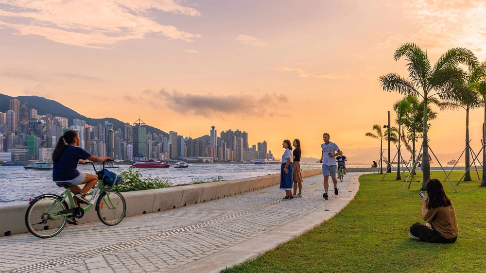 香港日落好去處：西九藝術公園 。