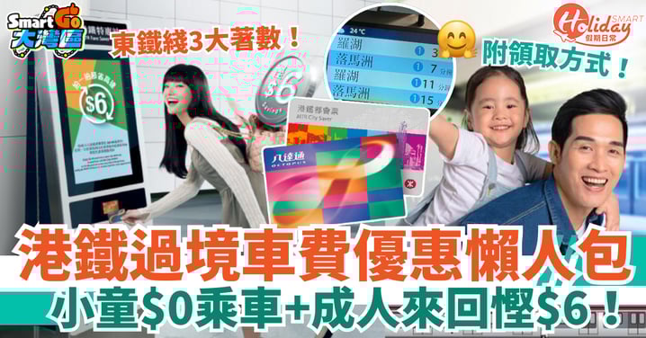 【港鐵過境車費優惠2025】東鐵綫3大著數！小童$0乘車＋成人來回慳$6