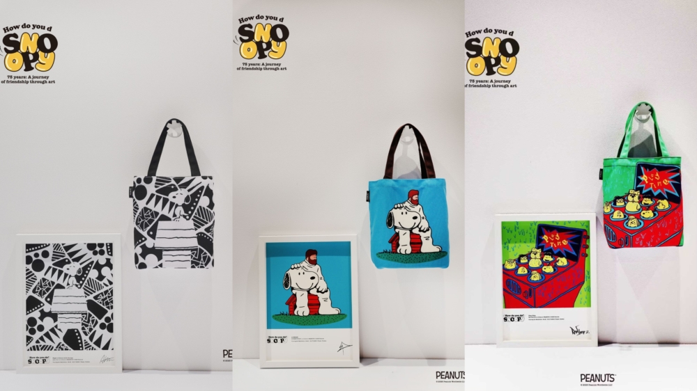 每幅微噴海報還對應推出同款主題單肩包