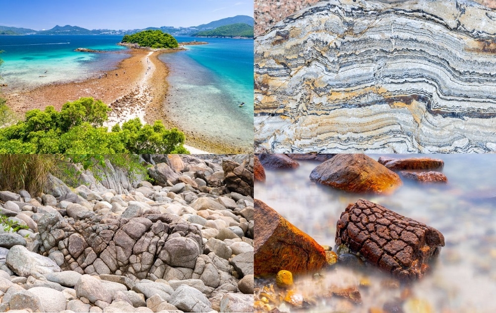 島上設有完善的地質公園郊遊徑，其岩石類型豐富，地址遺跡豐富多樣，尤其是有在退潮時才能看見的天然連島沙洲與清沙幼的半月灣，甚至還有岩石明星「菠蘿包石」。