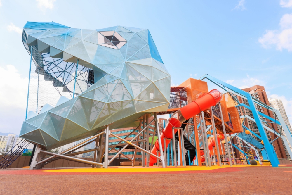 新界區1歲BB好去處：沙田新城市廣場恐龍公園。