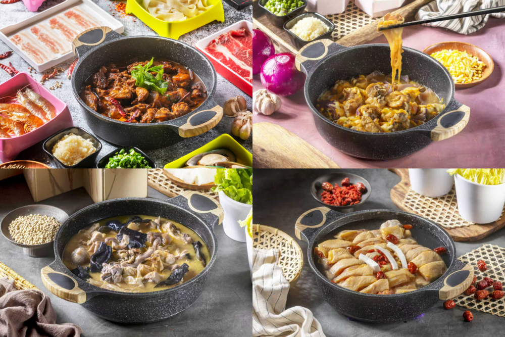 至尊重慶雞煲四款惹味雞煲-至尊重慶雞煲、芝士雞煲、胡椒豬肚雞煲及椰子雞煲