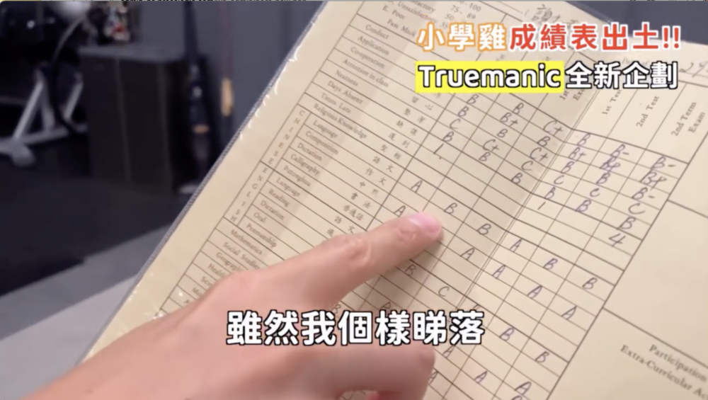 有眼利網友發現，謝霆鋒其中一個學期操行竟然只得C+