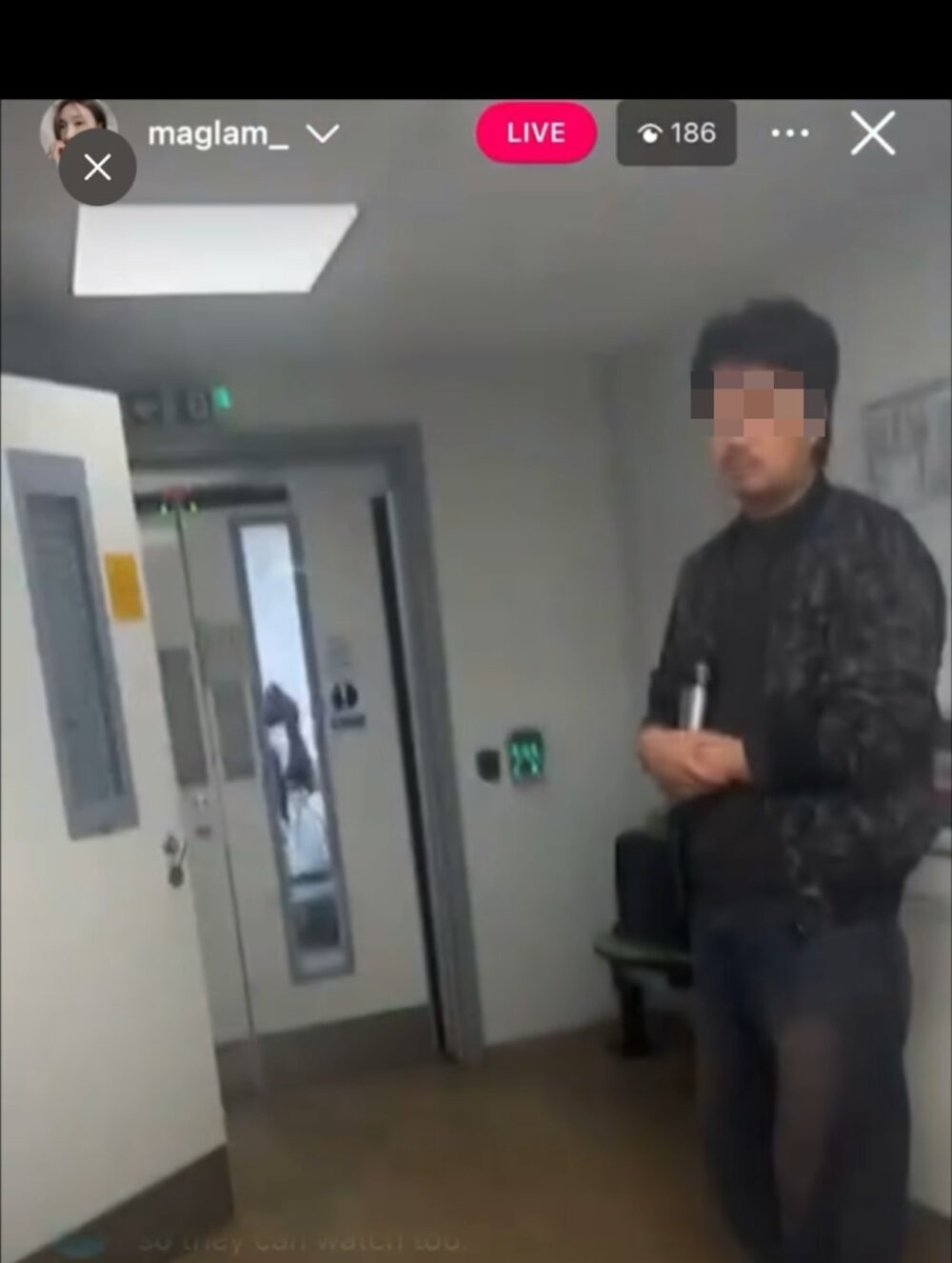 其餘時間則影住一名該名鬍子男子，不過該名男子全程表現冷靜