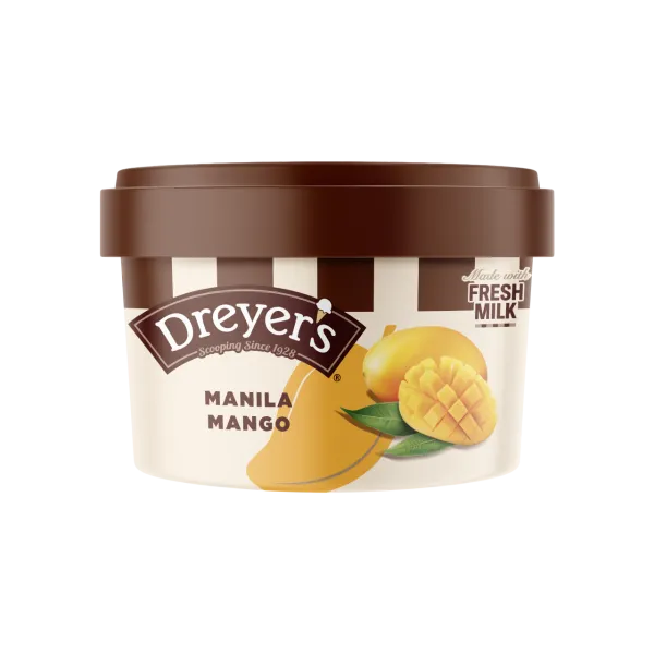 雪糕配搭新鲜芒果果粒，口感細腻豐盈