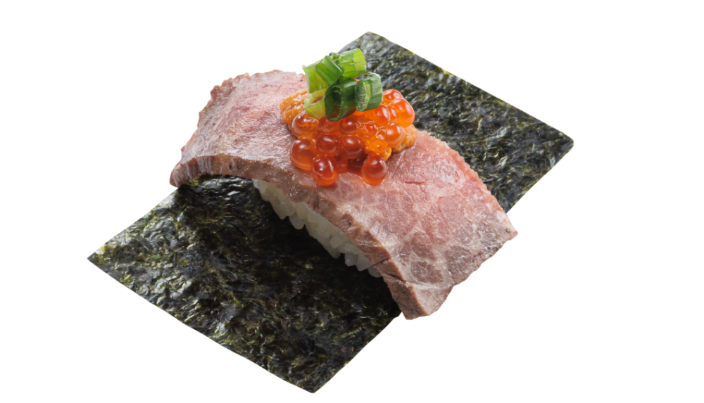 日本產黑毛和牛+海膽+鹹鮮三文魚子的豪華組合