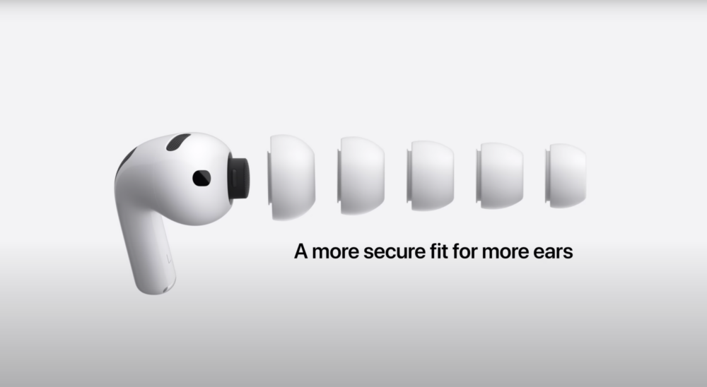 AirPods Pro 3這次設計了5款耳塞尺寸可選,在原有4種尺寸上新增 XXS 尺寸耳塞。