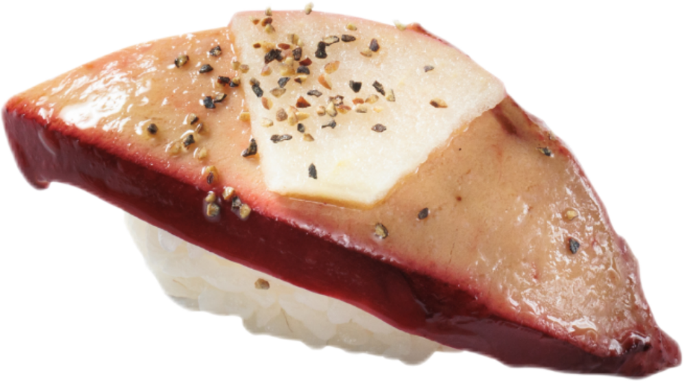 蘋果酸甜平衡油脂，紅酒芳香融入炙燒鵝肝