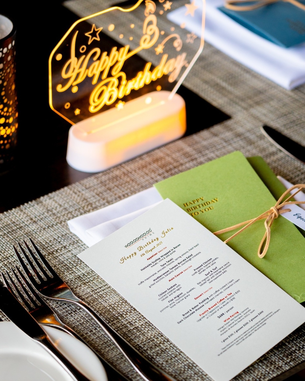 Wooloomooloo Prime環境寬敞浪漫,是情侶約會和慶生的熱門地點。