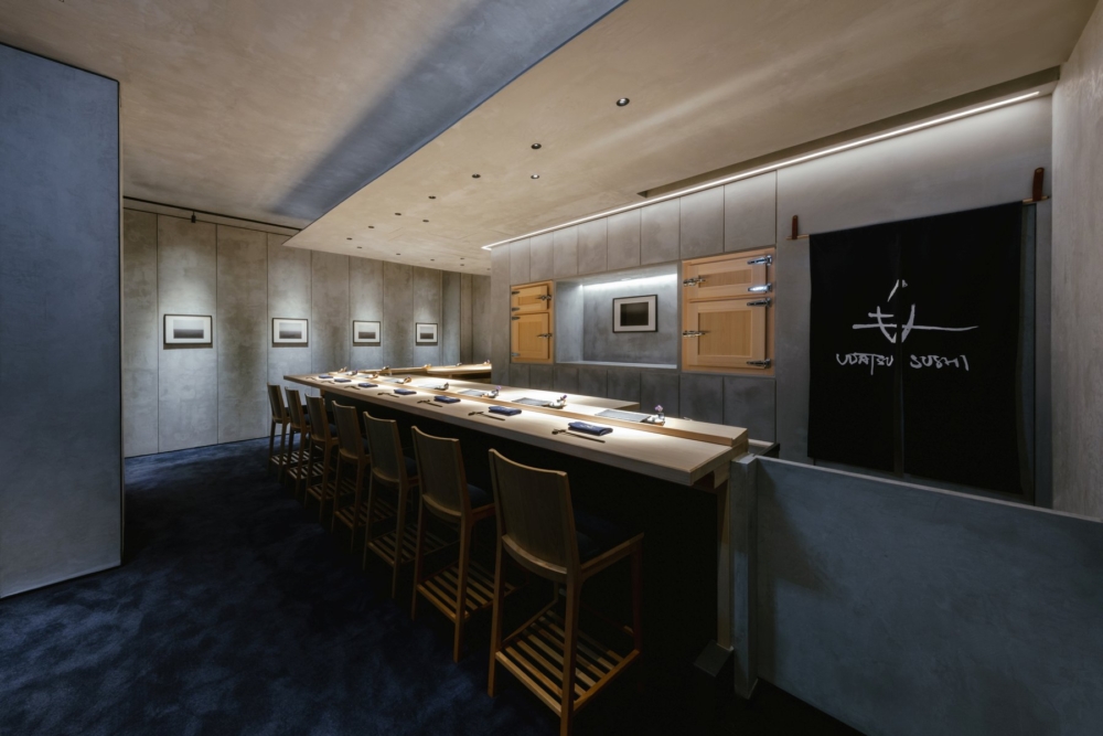 宇田津鮨以「藝術壽司」著稱，是結合設計感與味覺的全新 Omakase 體驗，更是東京米芝蓮一星餐廳宇田津鮨的第一間分店。