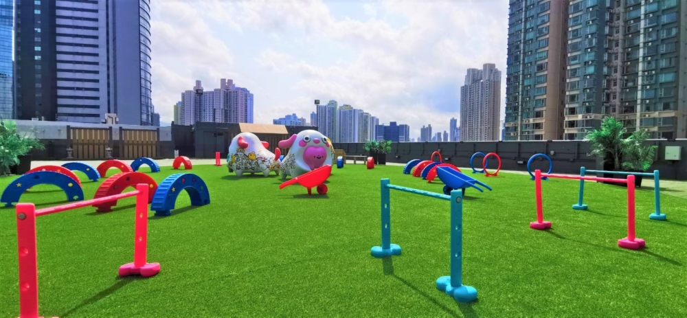 商場還設有寬敞的寵物友善天台，讓狗狗可以休息、玩耍或拍照打卡。