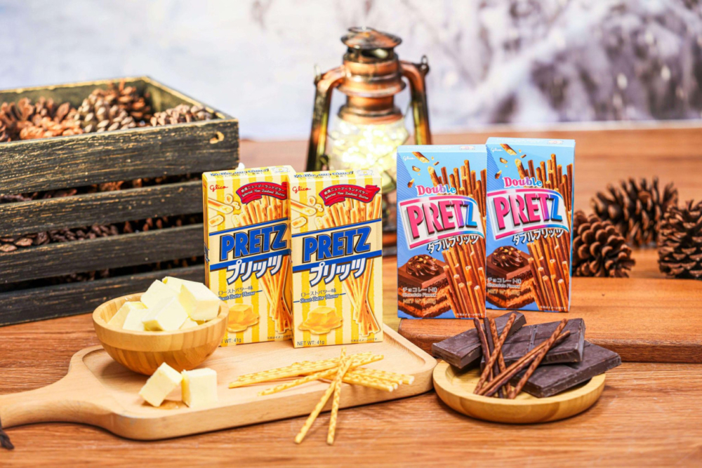 全新「百力滋香烤牛油味餅乾條」及「雙層百力滋朱古力味餅乾條」口味