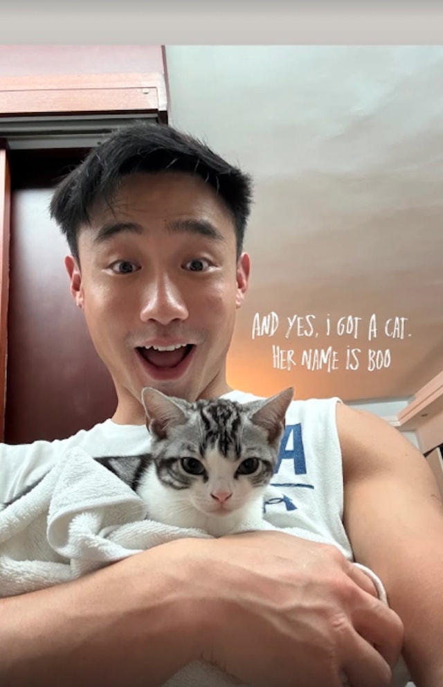 Elvis其後原來亦有在IG限時動態上公開抱着阿Boo的照片