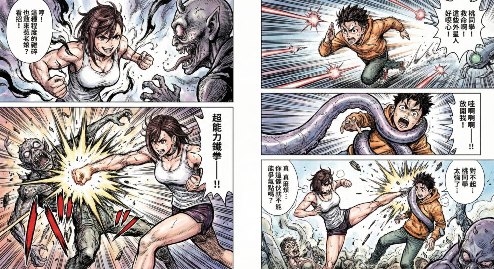 港漫風格《膽大黨》圖片生成圖。