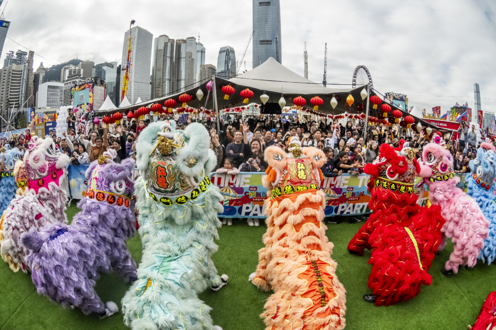 為了讓大家體驗傳統文化,社區舞台亦設有農曆新年舞獅表演。